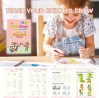 Reusable Magic Practice Copybook Set for Kids – 4 Books + 5 Pens + Eraser | ABC, Numbers, Math & Handwriting Practice | Preschool Learning Kit
