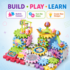 Rotating Gear Building Blocks for Kids | STEM Learning Toy
