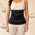Post Pregnancy Belly Support Belt for Women – 3-in-1 Adjustable Postpartum Abdominal Binder with Waist & Back Support, Breathable Belt After Delivery