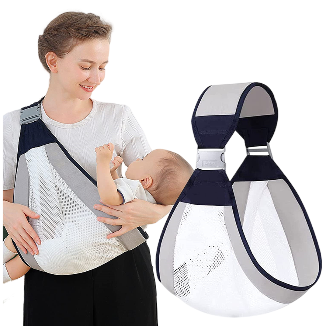 Baby Sling Carrier – Adjustable Breathable Cotton Mesh Baby Holder for Newborns & Infants