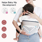 Baby Sling Carrier – Adjustable Breathable Cotton Mesh Baby Holder for Newborns & Infants